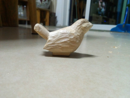 【木雕过程】新作，刻了一只小鸟