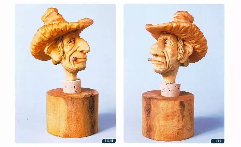 【木雕过程】西部牛仔瓶塞雕刻教程